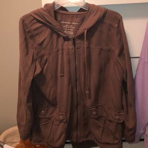 American Eagle Plum Utility Jacket